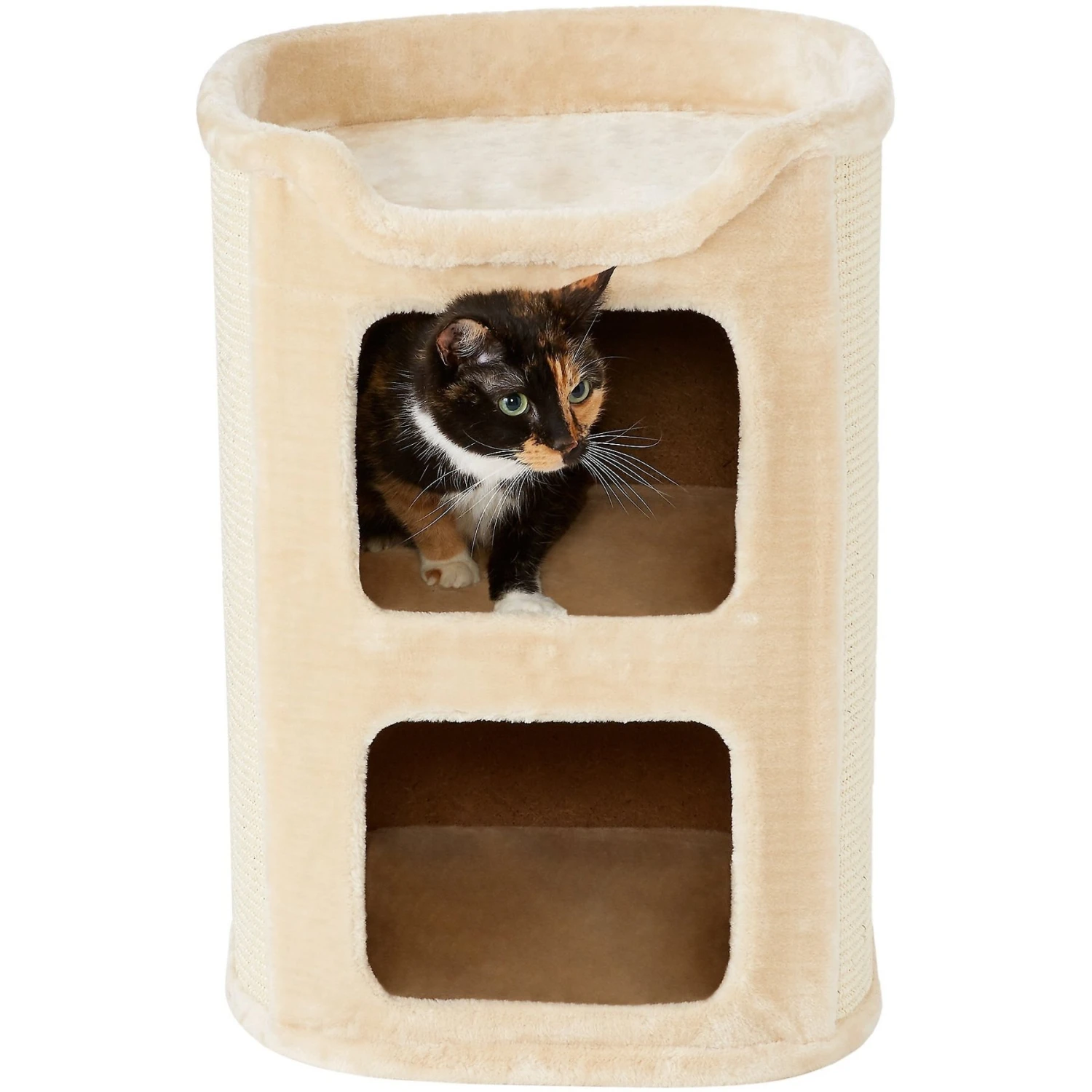 Frisco 24-in 2-Story Faux Fur Cat Condo 1 Frisco 24-in 2-Story Faux Fur Cat Condo