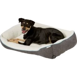 Frisco Sherpa Rectangular Bolster Dog Bed 9 Frisco Sherpa Rectangular Bolster Dog Bed -Frisco 129483 PT4. AC SS1800 V1578442390