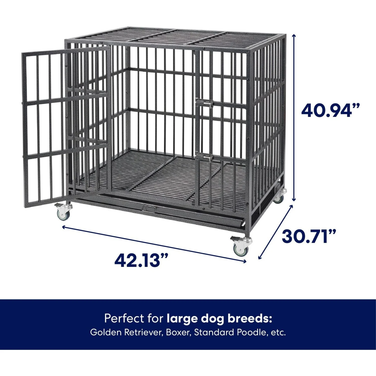 Frisco Ultimate Heavy Duty Steel Metal Single Door Dog Crate 2 Frisco Ultimate Heavy Duty Steel Metal Single Door Dog Crate - Image 2