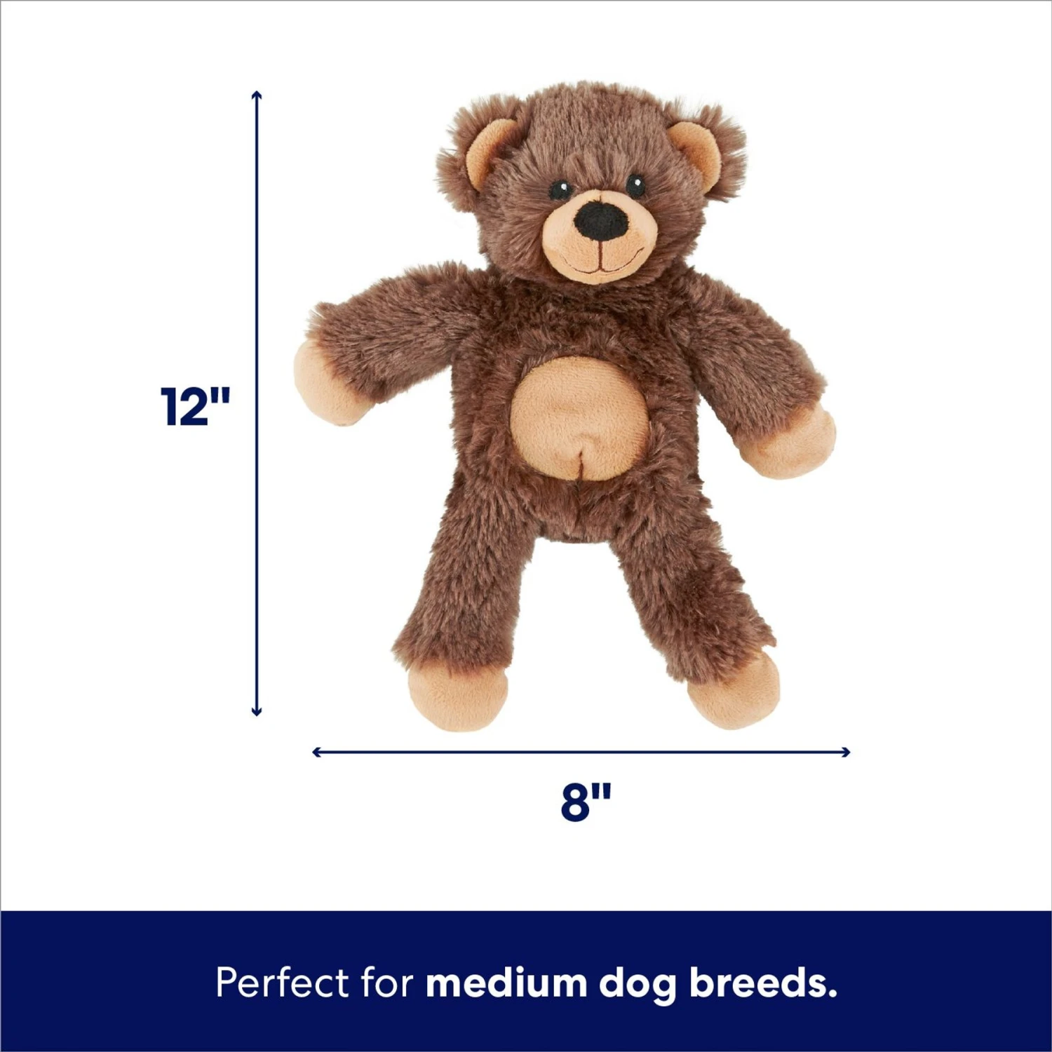 Frisco Bear Plush With Inside Rope Squeaky Dog Toy 2 Frisco Bear Plush With Inside Rope Squeaky Dog Toy - Image 2