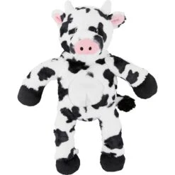 Frisco Cow Plush With Inside Rope Squeaky Dog Toy