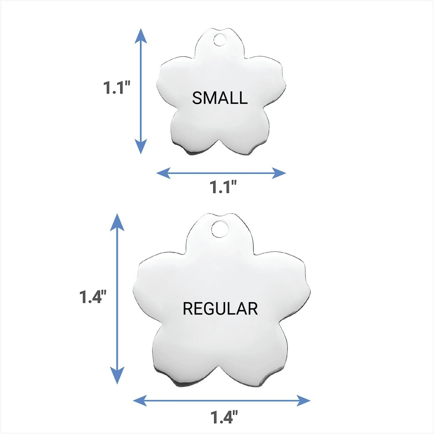 Frisco Stainless Steel Personalized Dog & Cat ID Tag, Flower 7 Frisco Stainless Steel Personalized Dog & Cat ID Tag, Flower - Image 7