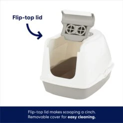 Frisco Flip Top Hooded Cat Litter Box, Gray, Large, 22-in -Frisco 155654 PT3. AC SS1800 V1675279989