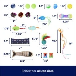 Frisco Plush, Teaser, Ball & Tri-Tunnel Variety Pack Cat Toy With Catnip, 20 Count -Frisco 178161 PT2. AC SS1800 V1676413725
