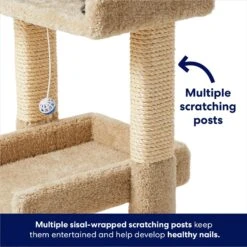 Frisco 32-in Real Carpet Wooden Cat Tree With Toy 8 Frisco 32-in Real Carpet Wooden Cat Tree With Toy -Frisco 208920 PT3. AC SS1800 V1667228600