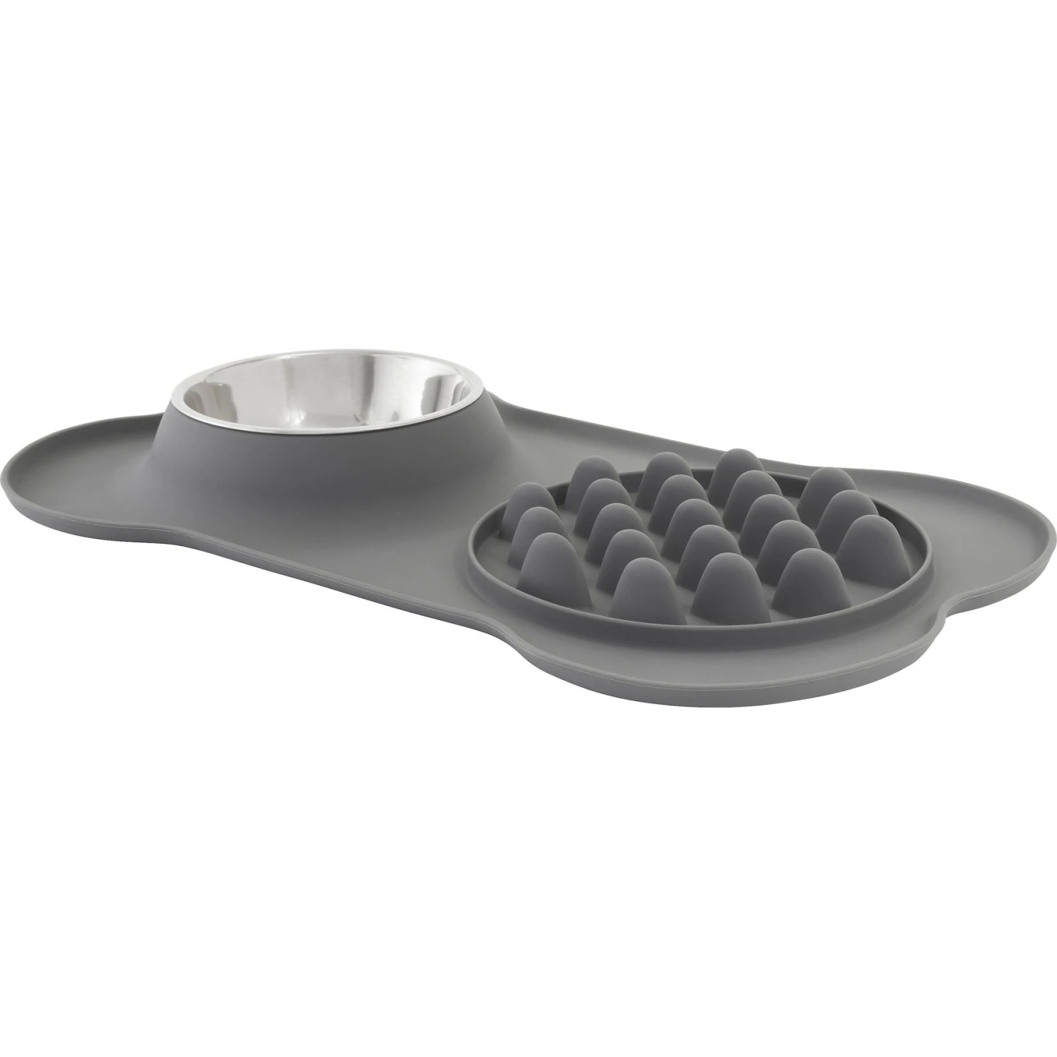 Frisco Silicone Slow Feeder Mat With Stainless Steel Bowl 1 Frisco Silicone Slow Feeder Mat With Stainless Steel Bowl