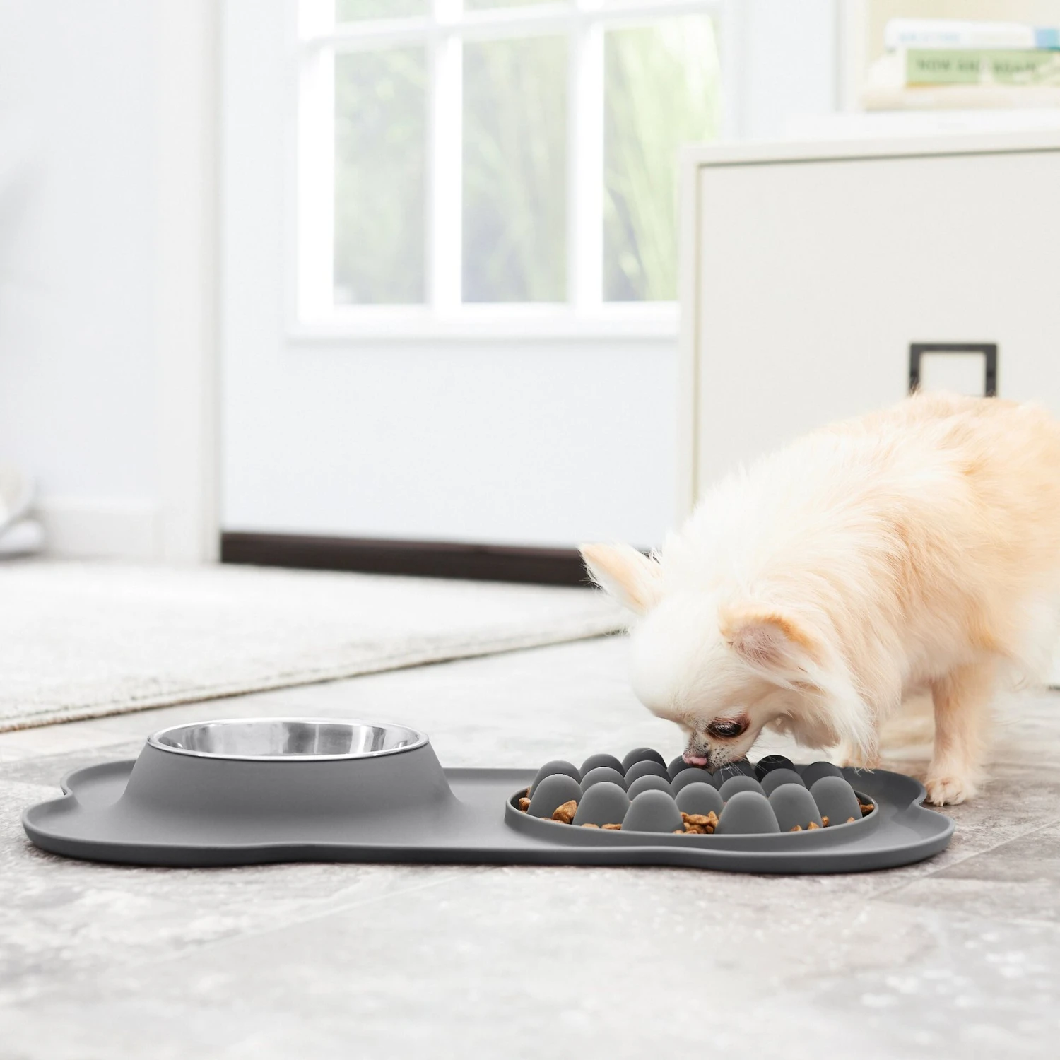 Frisco Silicone Slow Feeder Mat With Stainless Steel Bowl 7 Frisco Silicone Slow Feeder Mat With Stainless Steel Bowl - Image 7