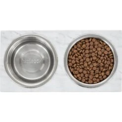 Frisco Marble Print Stainless Steel Double Elevated Dog Bowl 10 Frisco Marble Print Stainless Steel Double Elevated Dog Bowl -Frisco 216017 PT4. AC SS1800 V1591020400