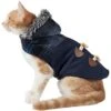 Frisco Plaid Hooded Insulated Dog & Cat Peacoat