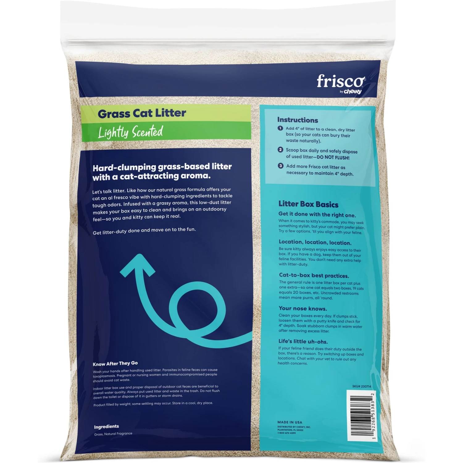 Frisco Natural Lightly Scented Clumping Grass Cat Litter 3 Frisco Natural Lightly Scented Clumping Grass Cat Litter - Image 3