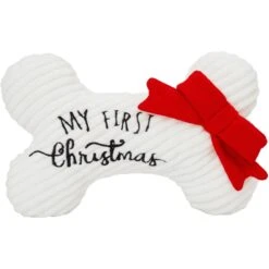 Frisco Holiday My First Christmas Bone Plush Squeaky Dog Toy -Frisco 233166 PT3. AC SS1800 V1600707130