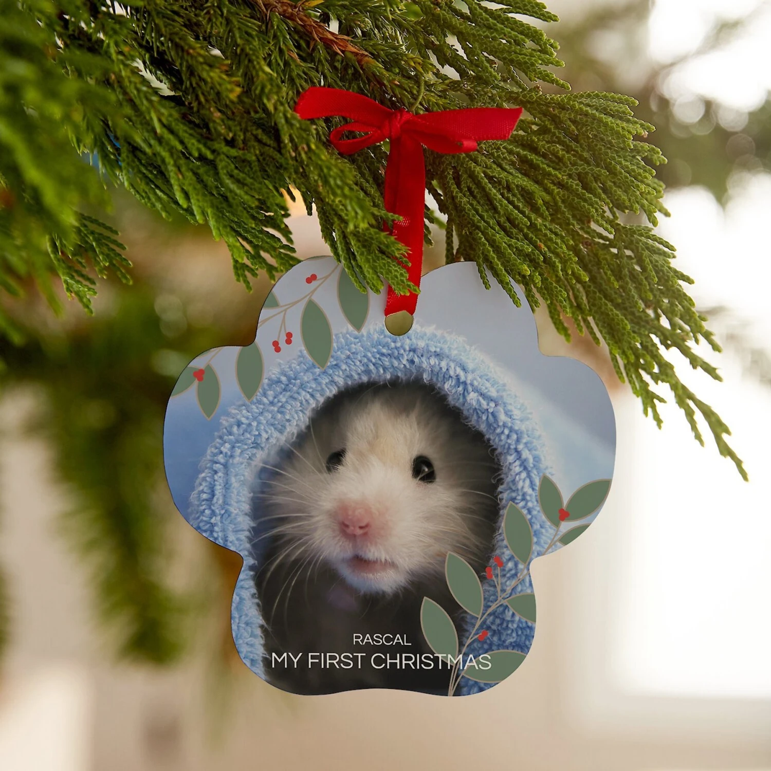 Frisco "My First Christmas" Paw Shape Metal Personalized Dog & Cat Holiday Ornament 3 Frisco "My First Christmas" Paw Shape Metal Personalized Dog & Cat Holiday Ornament - Image 3