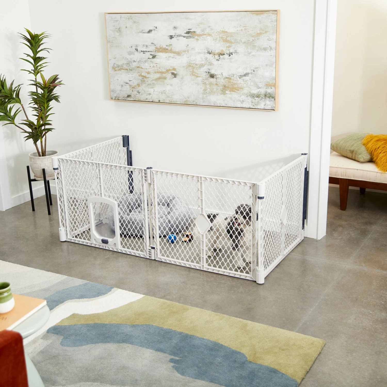 Frisco 4-Panel Plastic Exercise Dog Playpen 7 Frisco 4-Panel Plastic Exercise Dog Playpen - Image 7