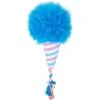 Frisco Baseball Cotton Candy Plush With Rope Squeaky Dog Toy