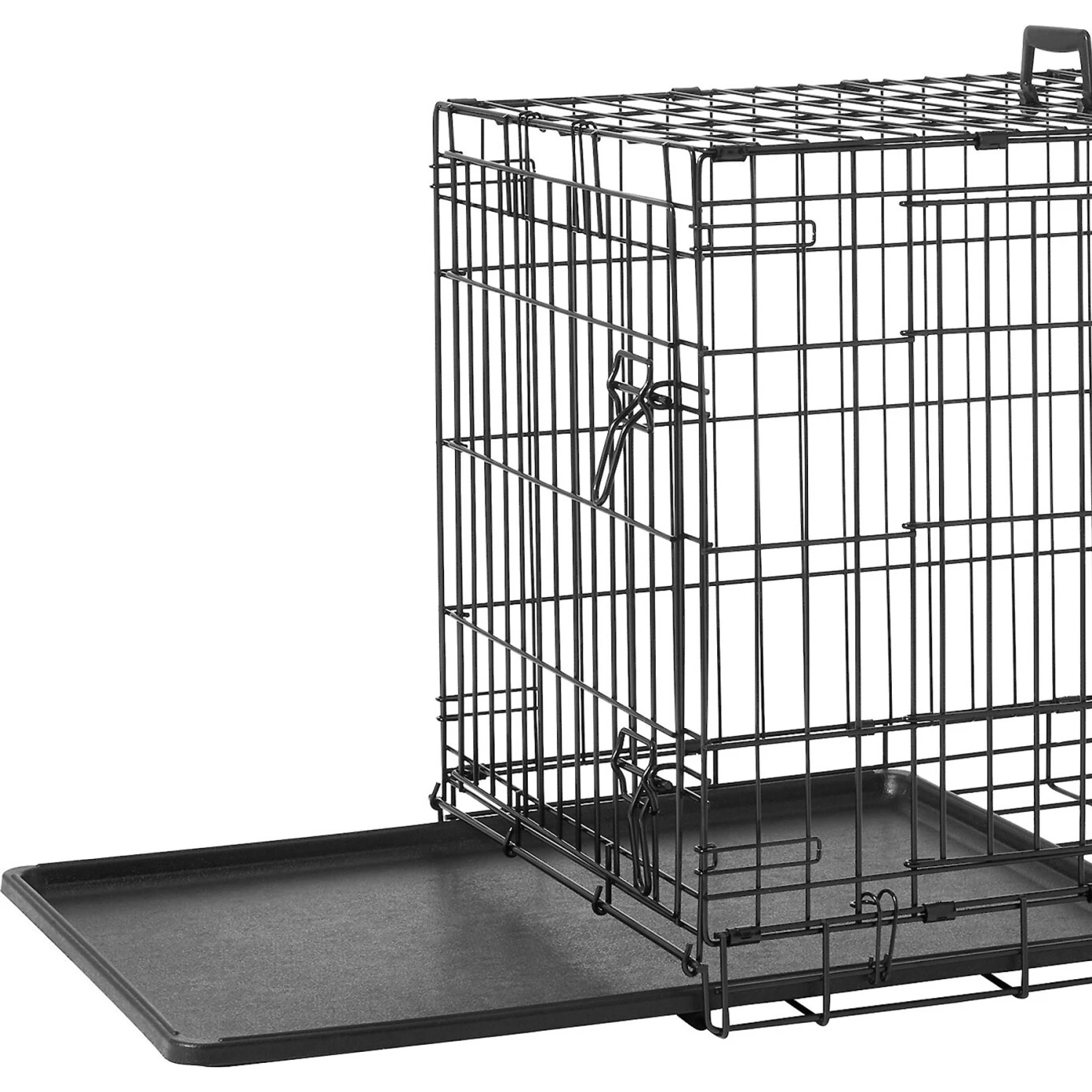 Frisco Heavy Duty Fold & Carry Double Door Collapsible Wire Dog Crate & Frisco Micro Terry Dog Crate Mat 2 Frisco Heavy Duty Fold & Carry Double Door Collapsible Wire Dog Crate & Frisco Micro Terry Dog Crate Mat - Image 2