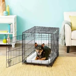 Frisco Heavy Duty Fold & Carry Double Door Collapsible Wire Dog Crate & Frisco Micro Terry Dog Crate Mat 7 Frisco Heavy Duty Fold & Carry Double Door Collapsible Wire Dog Crate & Frisco Micro Terry Dog Crate Mat -Frisco 255531 PT2. AC SS1800 V1604149293