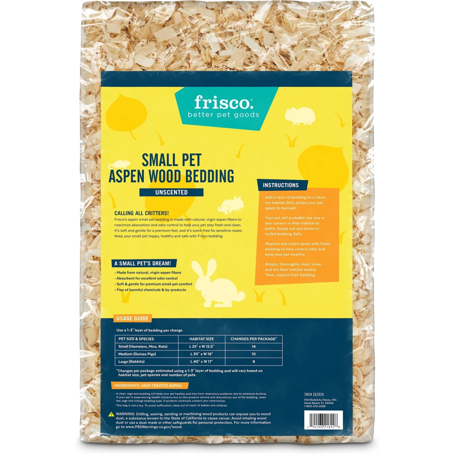 Frisco Aspen Wood Small Pet Bedding 2 Frisco Aspen Wood Small Pet Bedding - Image 2