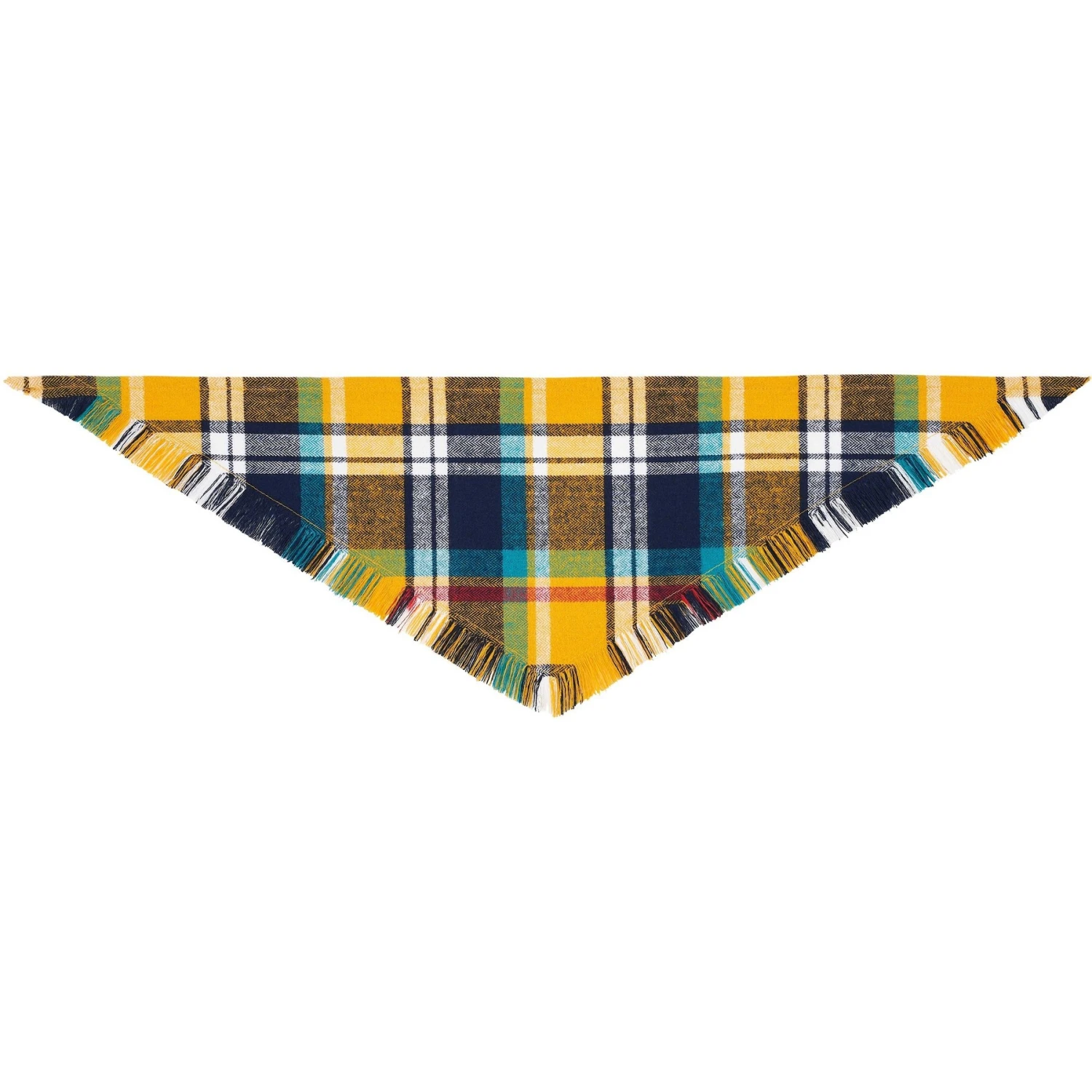 Frisco Blue/Yellow Plaid Dog & Cat Flannel Bandana 5 Frisco Blue/Yellow Plaid Dog & Cat Flannel Bandana - Image 5