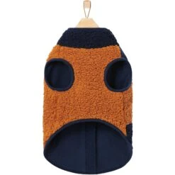 Frisco Lightweight Colorblock Dog & Cat Zippered Sherpa Fleece Vest, Blue/Brown -Frisco 268191 PT5. AC SS1800 V1628827943