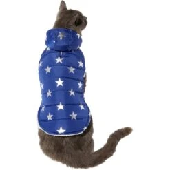 Frisco Mediumweight Metallic Star Print Insulated Dog & Cat Parka, Navy 9 Frisco Mediumweight Metallic Star Print Insulated Dog & Cat Parka, Navy -Frisco 268413 PT2. AC SS1800 V1628797317