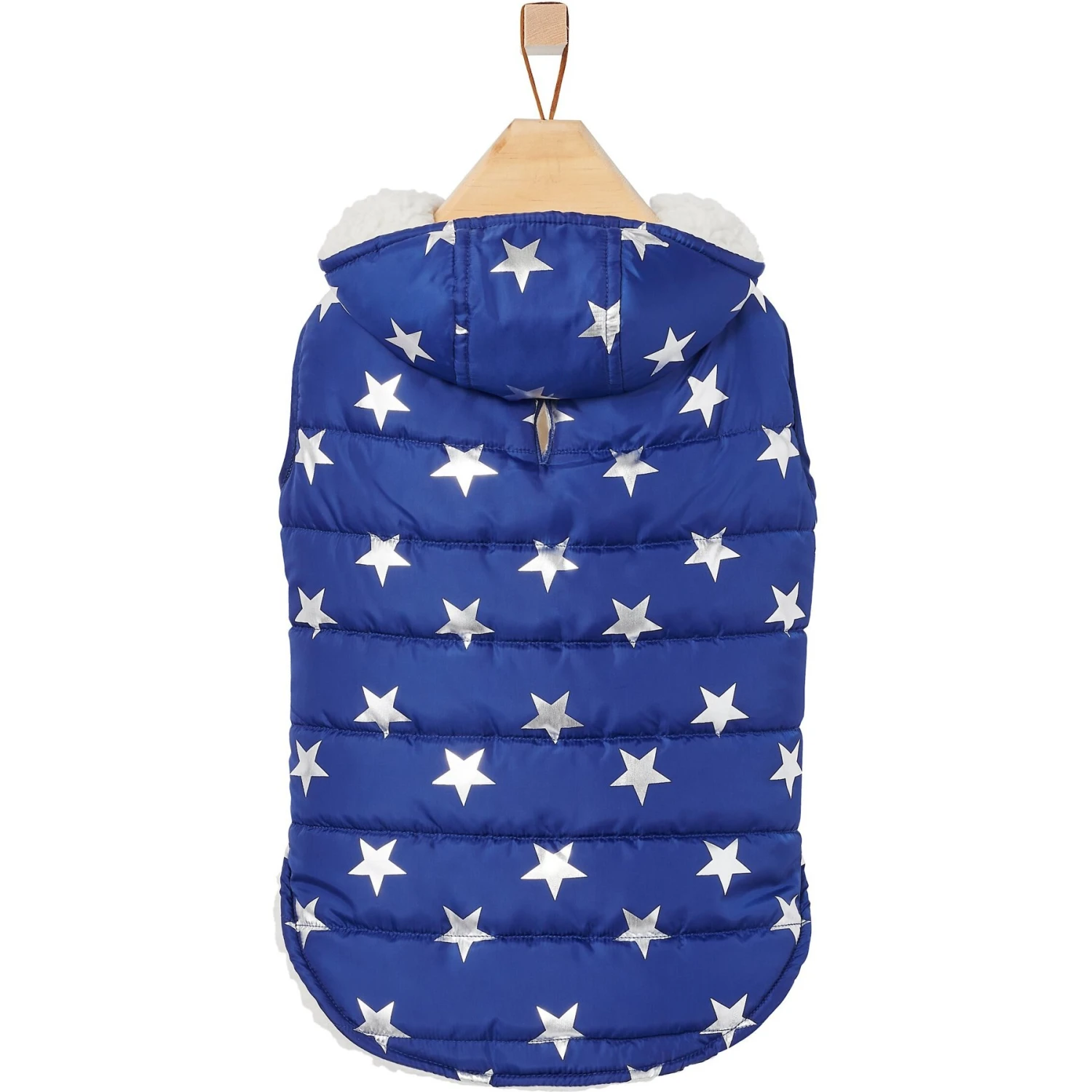 Frisco Mediumweight Metallic Star Print Insulated Dog & Cat Parka, Navy 4 Frisco Mediumweight Metallic Star Print Insulated Dog & Cat Parka, Navy - Image 4