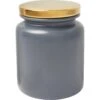 Frisco Modern Gold Rim Ceramic Treat Jar