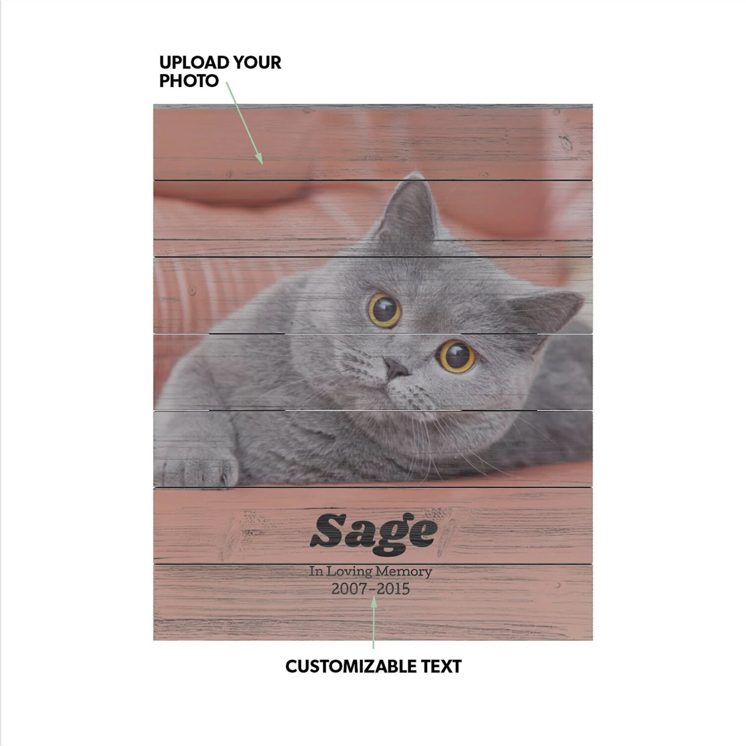 Frisco Personalized "Classic Photo" Rustic Wood Wall Decor, 16" X 20" 2 Frisco Personalized "Classic Photo" Rustic Wood Wall Decor, 16" X 20" - Image 2