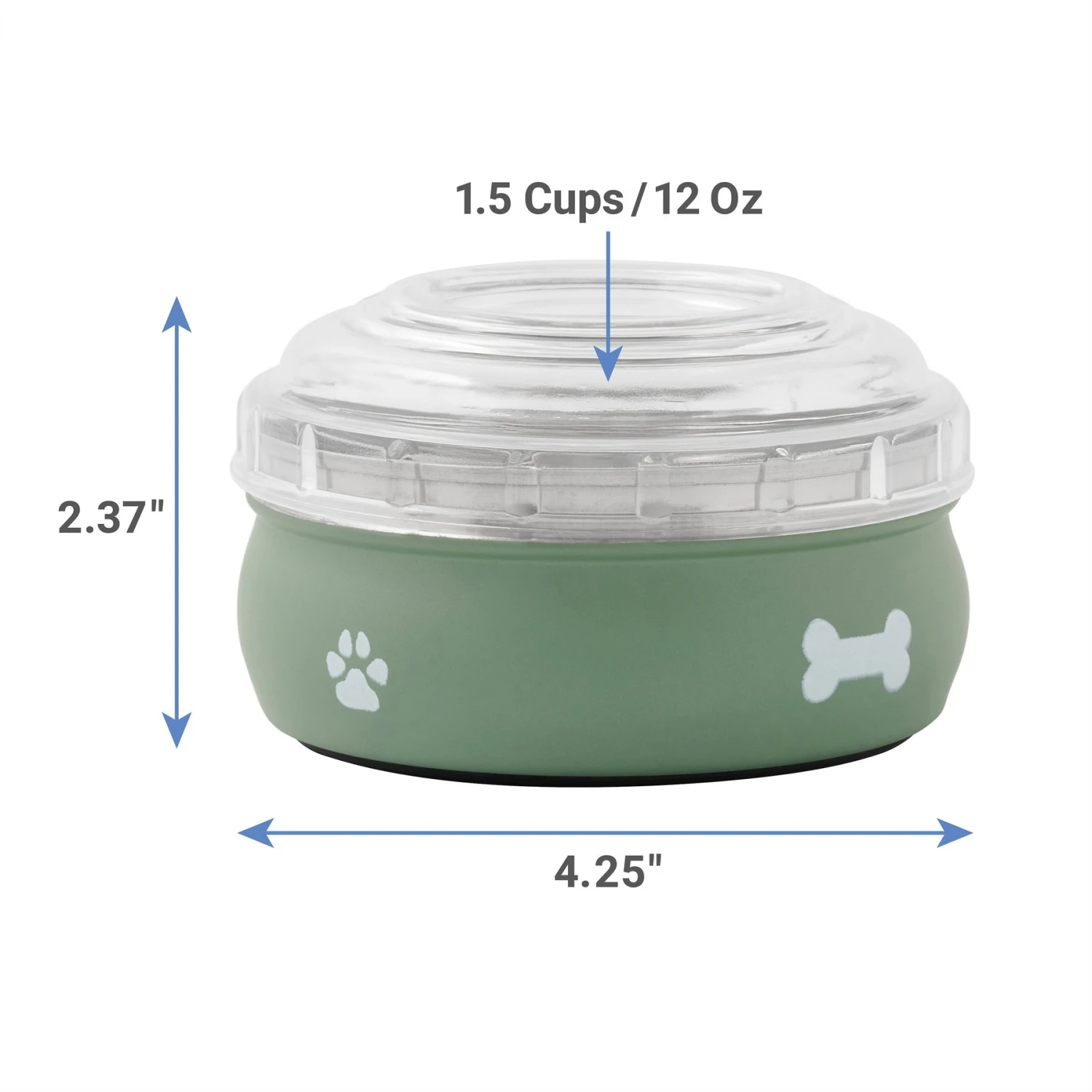 Frisco Travel Non-skid Stainless Steel Dog & Cat Bowl 2 Frisco Travel Non-skid Stainless Steel Dog & Cat Bowl - Image 2