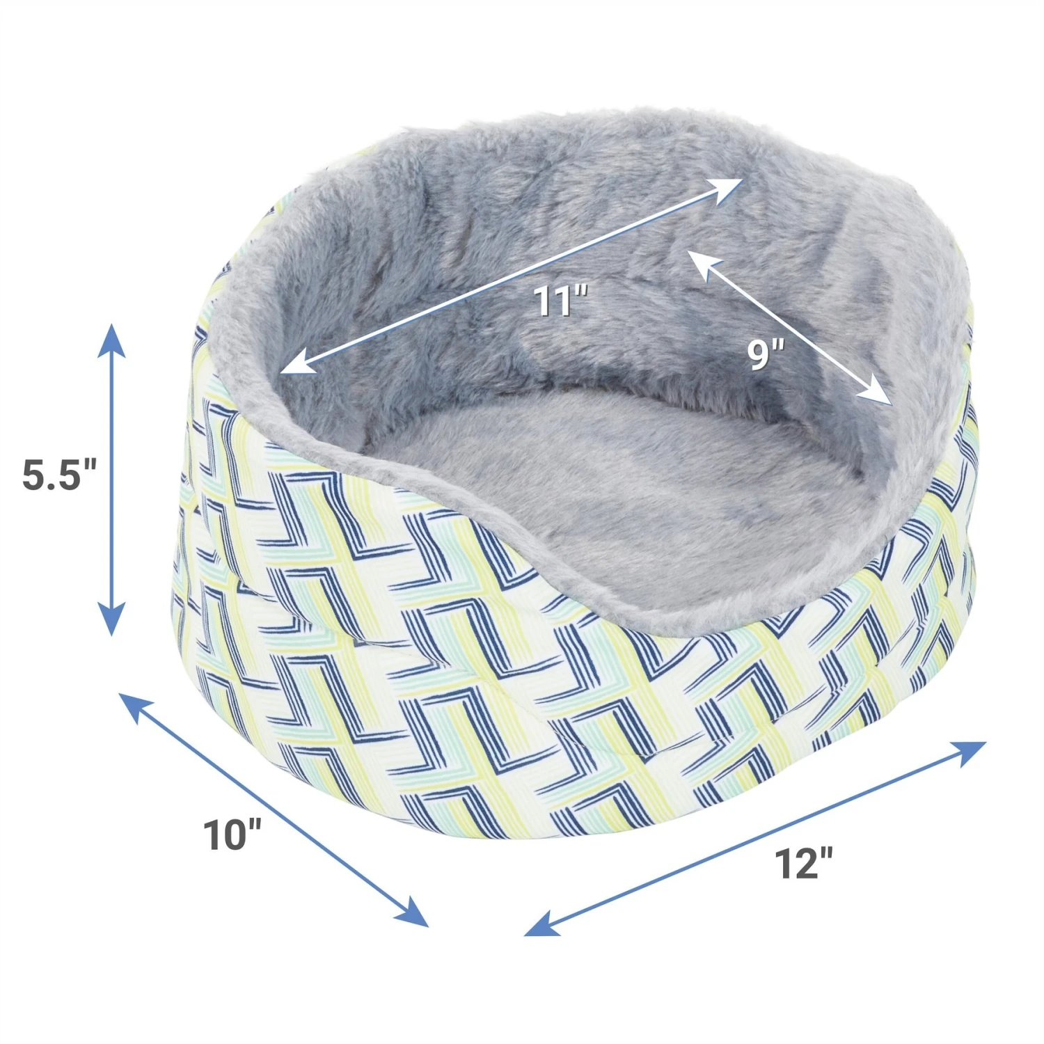 Frisco Geometric Plush Small Pet Round Cuddler 2 Frisco Geometric Plush Small Pet Round Cuddler - Image 2