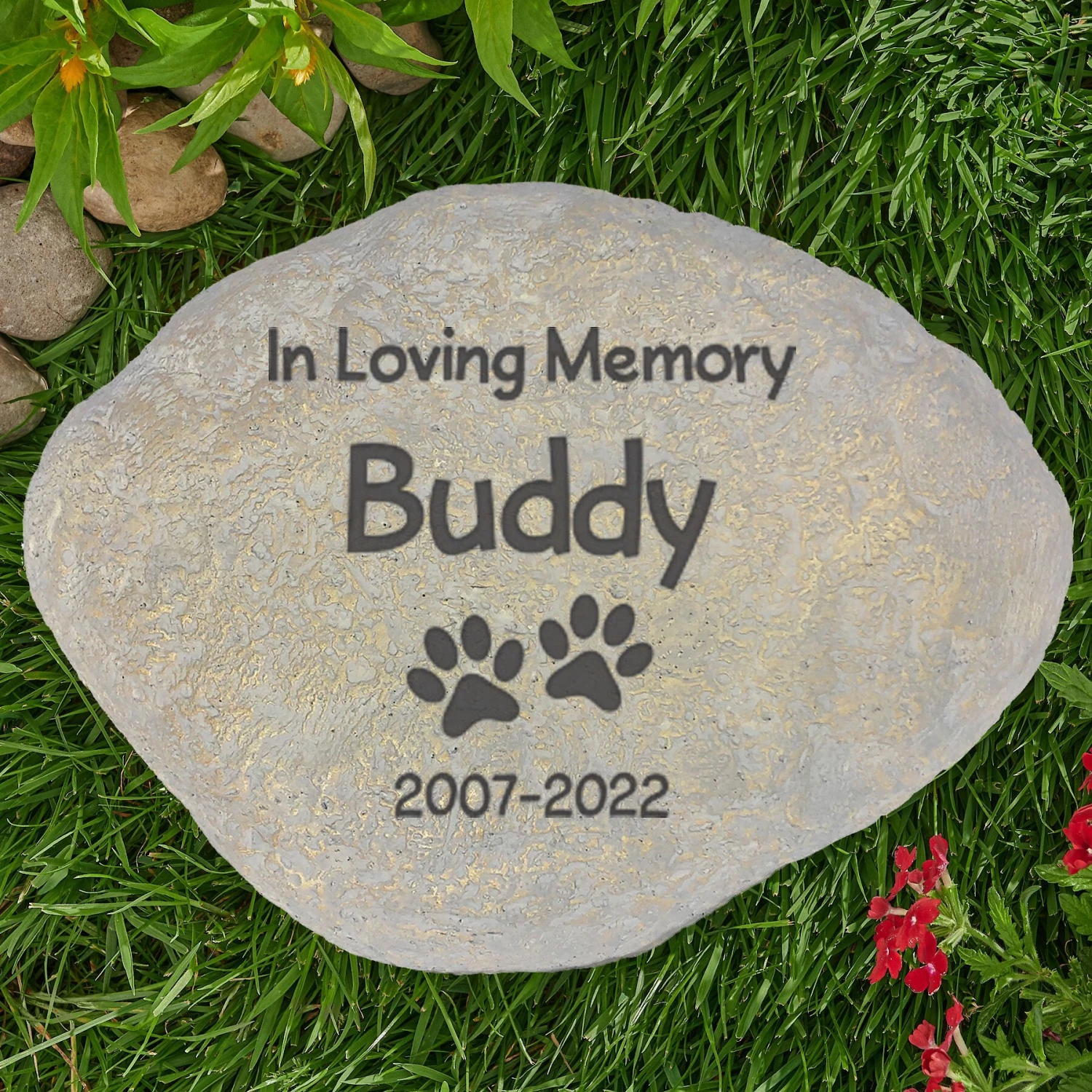 Frisco "In Loving Memory" Personalized Dog & Cat Memorial Garden Stone 3 Frisco "In Loving Memory" Personalized Dog & Cat Memorial Garden Stone - Image 3