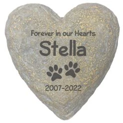 Frisco "Forever In Our Hearts" Personalized Dog & Cat Memorial Garden Stone