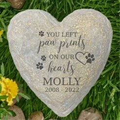 Frisco "Paws On Our Hearts" Heart Personalized Dog & Cat Memorial Garden Stone -Frisco 287032 PT2. AC SS1800 V1645642301
