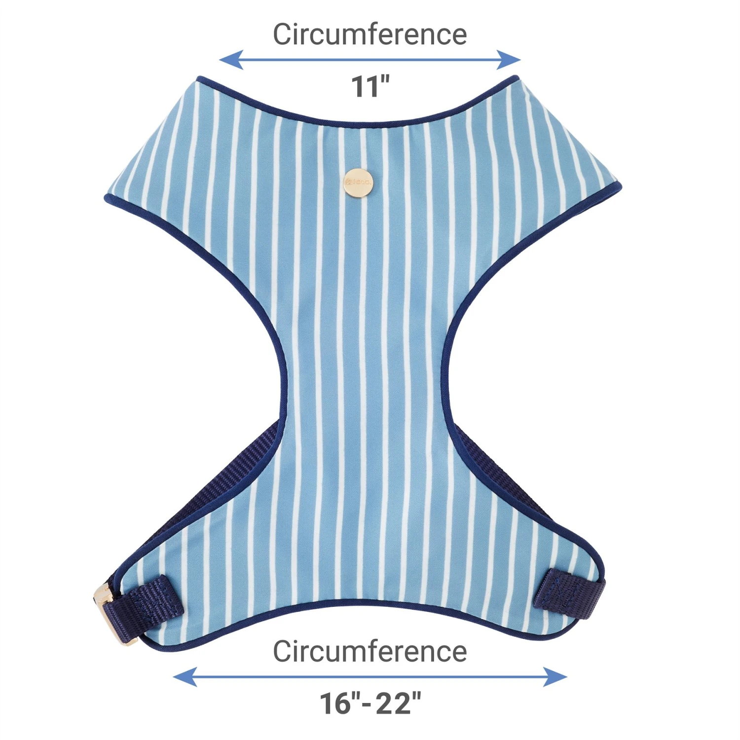 Frisco Fashion Over-The-Head Harness, Striped 2 Frisco Fashion Over-The-Head Harness, Striped - Image 2