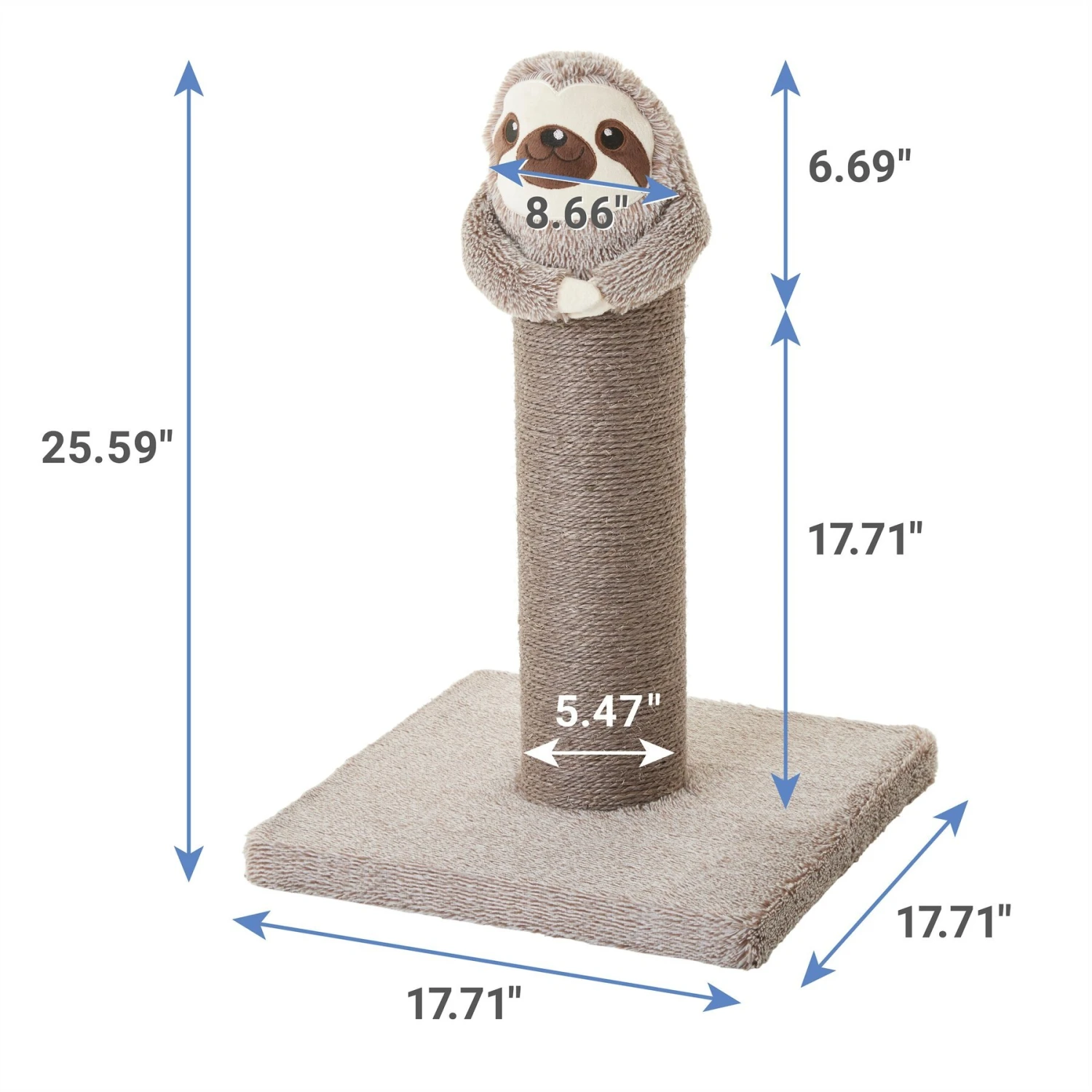 Frisco Animal Series Cat Scratching Post, Sloth 2 Frisco Animal Series Cat Scratching Post, Sloth - Image 2