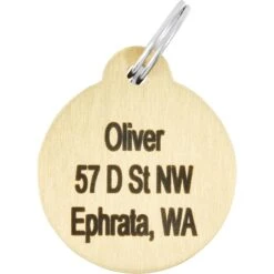 Frisco Brass Personalized Dog & Cat ID Tag, Round 7 Frisco Brass Personalized Dog & Cat ID Tag, Round -Frisco 296194 PT4. AC SS1800 V1628186570