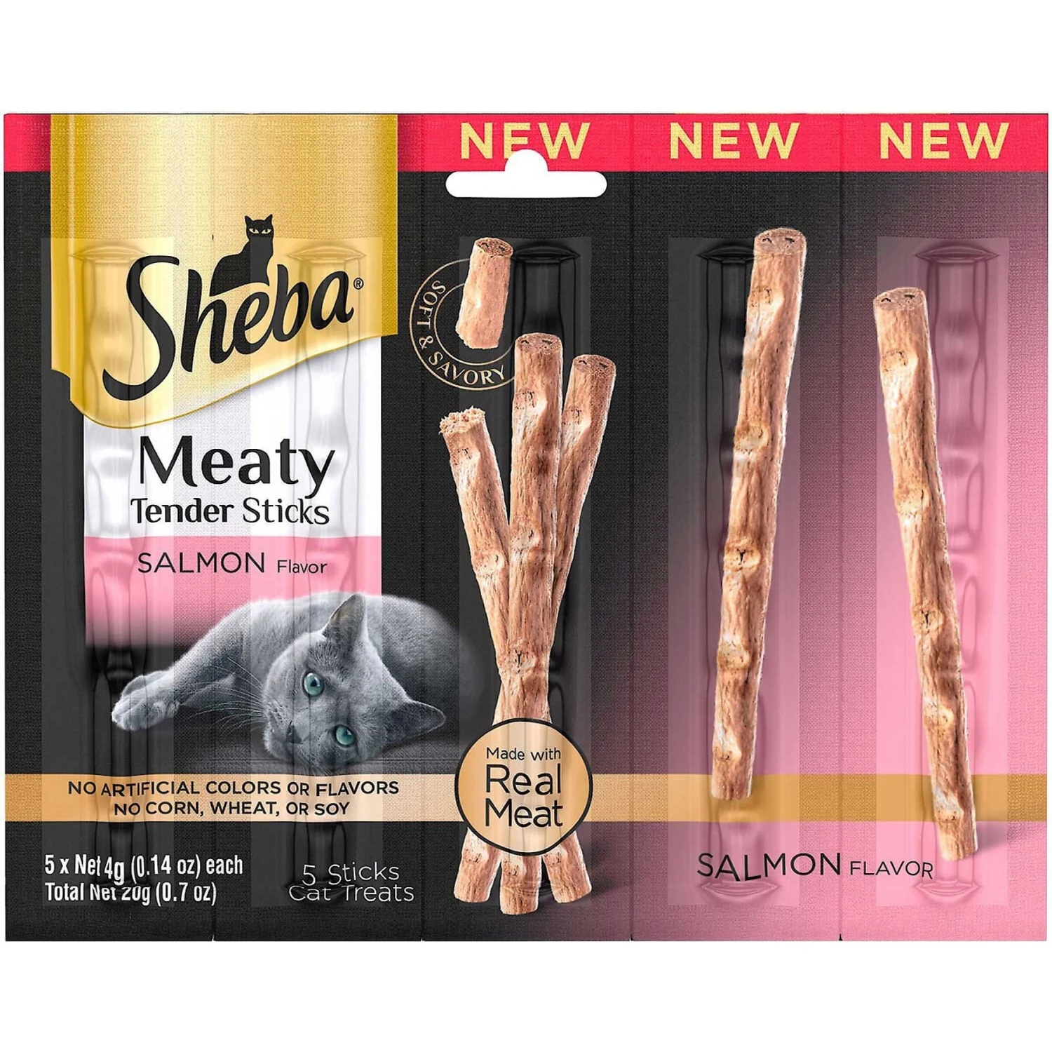 Sheba Meaty Tender Sticks Salmon Flavored Soft Adult Cat Treats & Frisco Plush, Teaser, Ball & Tunnel Variety Pack Cat Toy With Catnip 2 Sheba Meaty Tender Sticks Salmon Flavored Soft Adult Cat Treats & Frisco Plush, Teaser, Ball & Tunnel Variety Pack Cat Toy With Catnip - Image 2