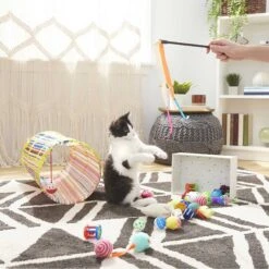 Sheba Meaty Tender Sticks Salmon Flavored Soft Adult Cat Treats & Frisco Plush, Teaser, Ball & Tunnel Variety Pack Cat Toy With Catnip 9 Sheba Meaty Tender Sticks Salmon Flavored Soft Adult Cat Treats & Frisco Plush, Teaser, Ball & Tunnel Variety Pack Cat Toy With Catnip -Frisco 298508 PT4. AC SS1800 V1623202064