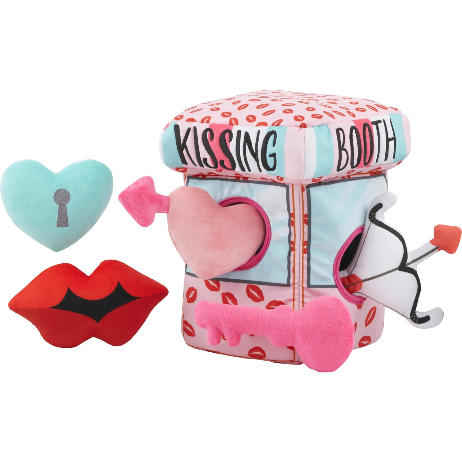Frisco Valentine Kissing Booth Hide & Seek Puzzle Plush Squeaky Dog Toy 1 Frisco Valentine Kissing Booth Hide & Seek Puzzle Plush Squeaky Dog Toy
