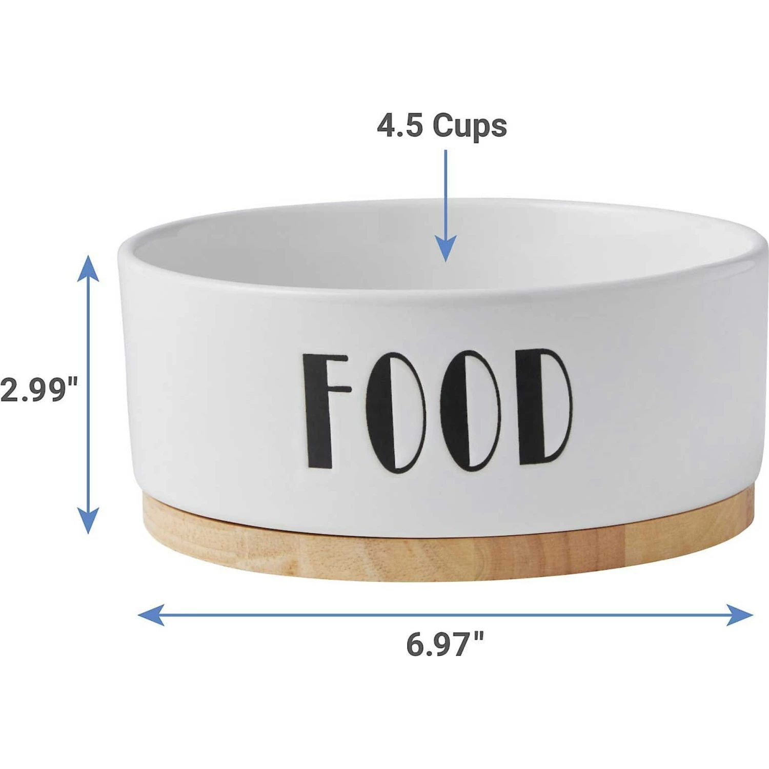 Frisco Ceramic Water Dog & Cat Bowl With Wood Base & Frisco Ceramic Food Dog & Cat Bowl With Wood Base 7 Frisco Ceramic Water Dog & Cat Bowl With Wood Base & Frisco Ceramic Food Dog & Cat Bowl With Wood Base - Image 7