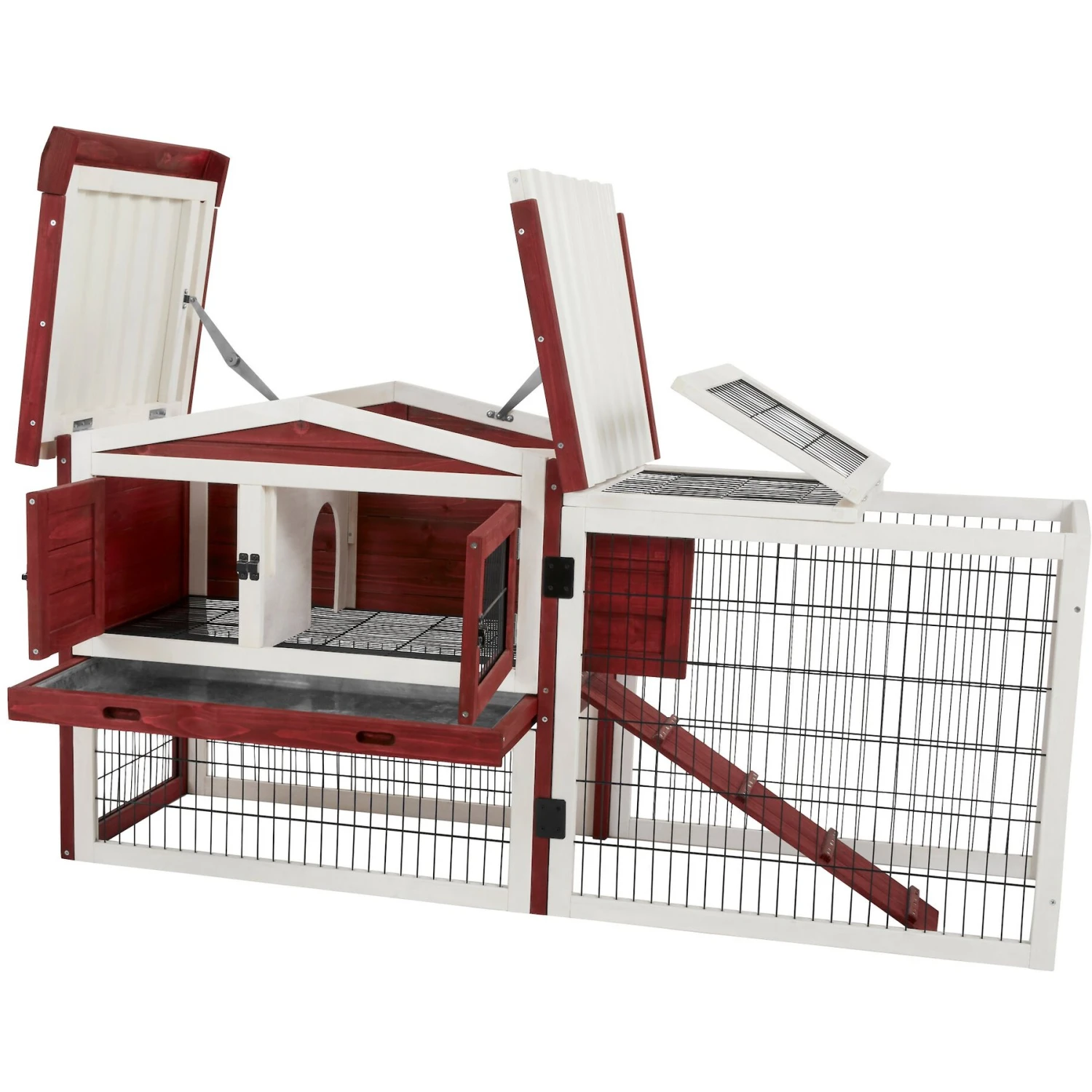 Frisco Wooden Outdoor Rabbit Hutch 3 Frisco Wooden Outdoor Rabbit Hutch - Image 3
