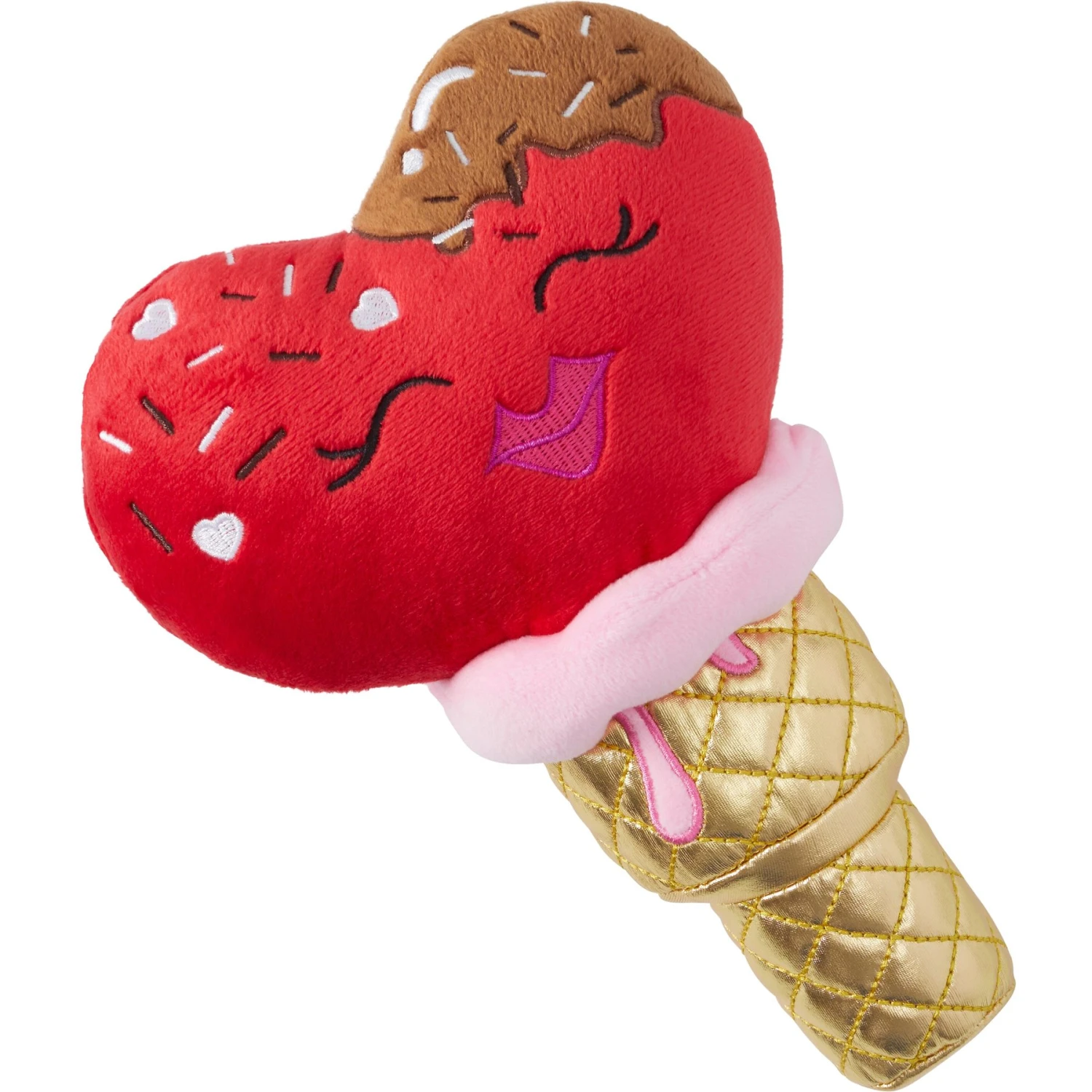 Frisco Valentine Ice Cream Plush Squeaky Dog Toy 1 Frisco Valentine Ice Cream Plush Squeaky Dog Toy