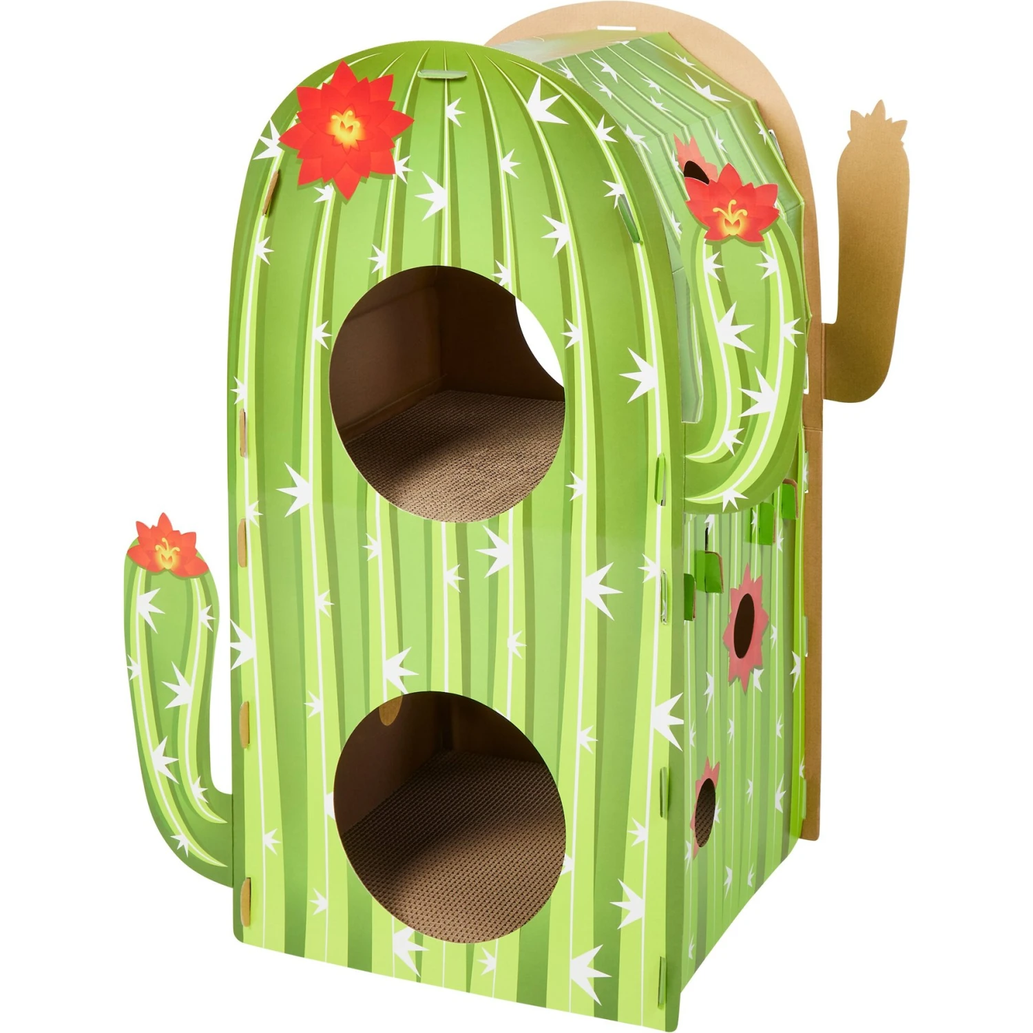 Frisco Cactus Cardboard Cat House, 2-Story 1 Frisco Cactus Cardboard Cat House, 2-Story