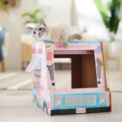 Frisco Ice Cream Truck Cardboard Cat House, 2-Story 8 Frisco Ice Cream Truck Cardboard Cat House, 2-Story -Frisco 317729 PT3. AC SS1800 V1676566491