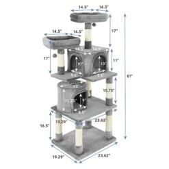Frisco 61-in Faux Fur Cat Tree & Condo & Frisco 38-in Cat Tree With Condo, Top Perch & Toy 11 Frisco 61-in Faux Fur Cat Tree & Condo & Frisco 38-in Cat Tree With Condo, Top Perch & Toy -Frisco 318964 PT2. AC SS1800 V1630367789