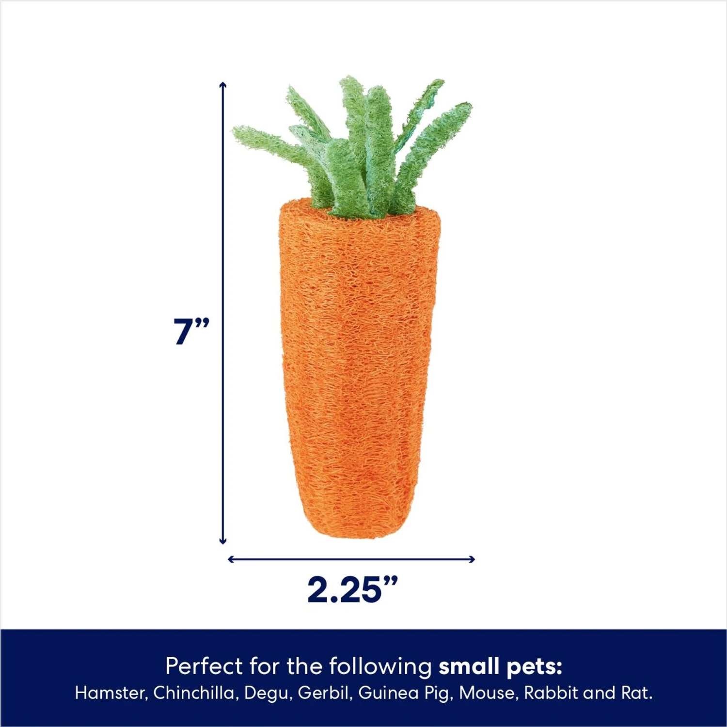 Frisco Carrot Loofah Small Pet Chew Toy 2 Frisco Carrot Loofah Small Pet Chew Toy - Image 2