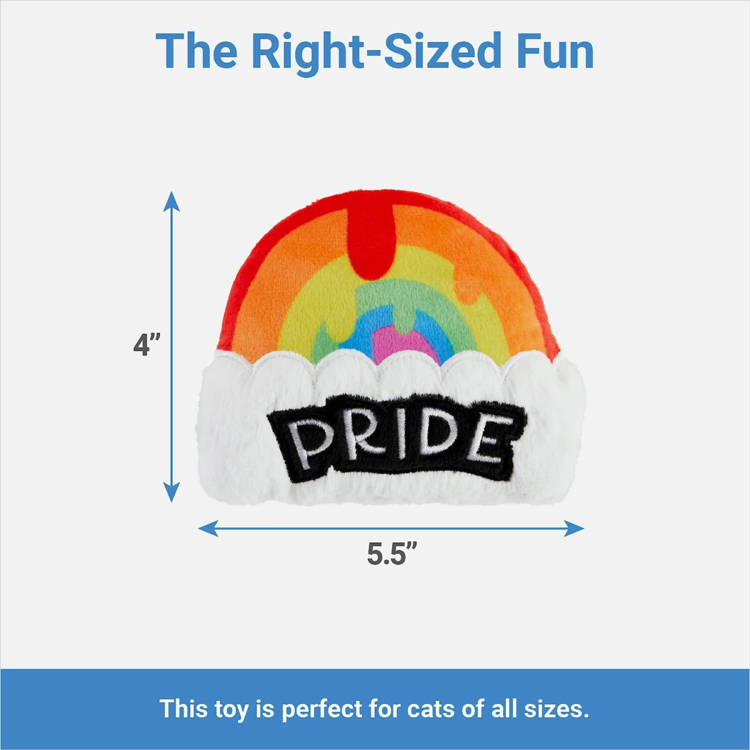 Frisco Pride Rainbow Plush Cat Toy With Silvervine 2 Frisco Pride Rainbow Plush Cat Toy With Silvervine - Image 2