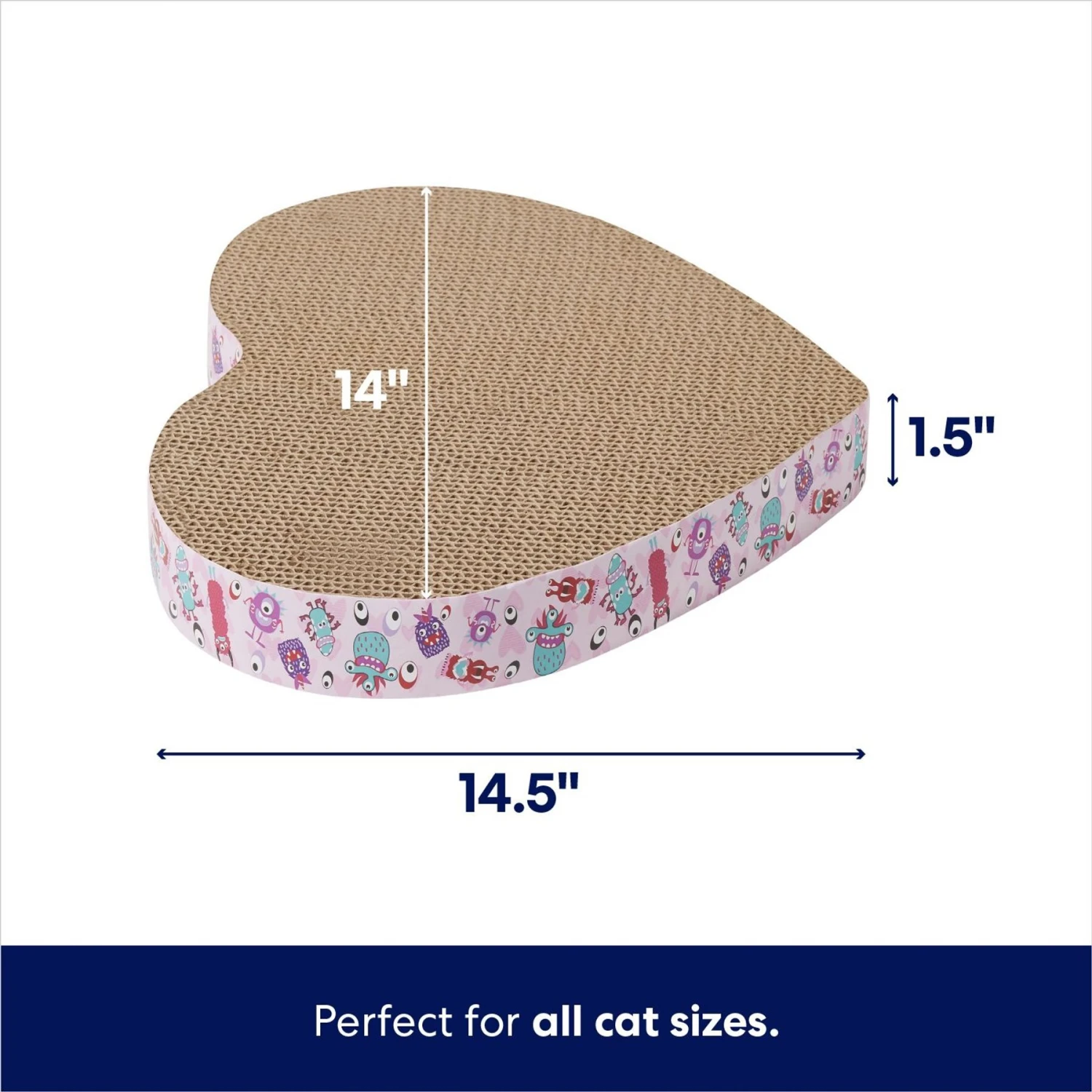 Frisco Valentine Heart Cat Scratcher Toy With Catnip 2 Frisco Valentine Heart Cat Scratcher Toy With Catnip - Image 2