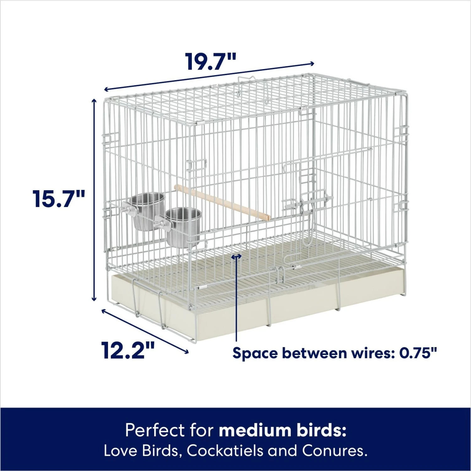 Frisco Travel Bird Cage 2 Frisco Travel Bird Cage - Image 2