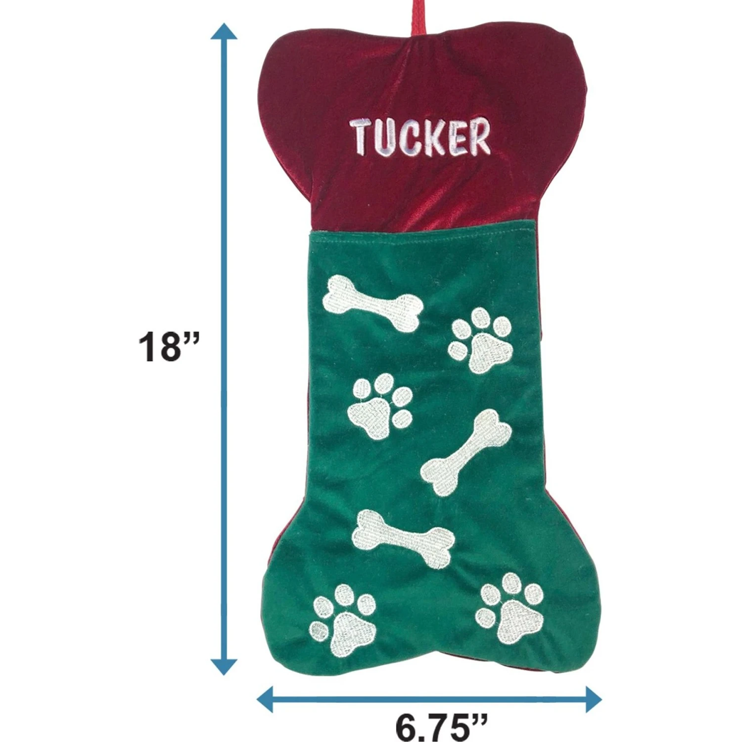 Frisco Personalized Bone Shaped Holiday Dog Stocking 4 Frisco Personalized Bone Shaped Holiday Dog Stocking - Image 4