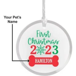 Frisco "First Christmas" Round Shaped Personalized Ornament -Frisco 582622 PT4. AC SS1800 V1697131877